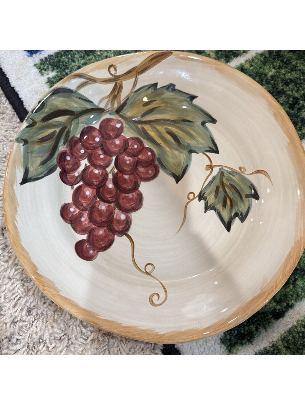 *TABLETOPS Gallery NAPA 11" Dinner Plate Hand Painted